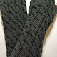 Mitts sleeves knitted Braids 12, black SK1. Mitts. HOBBIMANIYA. Online shopping on My Livemaster.  Фото №2
