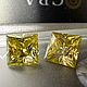 Желтые муассаниты принцесса 7*7 мм 3.60 ct. Заготовки для украшений. Exclusive Gems. Ярмарка Мастеров.  Фото №5