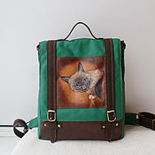 Сумки и аксессуары handmade. Livemaster - original item Women`s leather backpack with custom engraving for Daria.. Handmade.