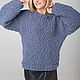 Grey / Graphite Hand-knitted Alpaca Wool Sweater, Sweaters, St. Petersburg,  Фото №1