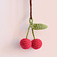 Cherry pendant in the car for her, cherry toy for decor. Toys. crochetsofttoys. Online shopping on My Livemaster.  Фото №2