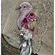 Brooch made of velvet Bird, embroidery with ribbons, Brooches, Moscow,  Фото №1