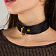 Leather neck collar for girls, leather choker, Collar, St. Petersburg,  Фото №1
