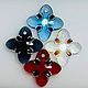 Подвеска Swarovski Cross Aquamarine, red volcano, black, silver 24мм. Серьги классические. TLN North. Интернет-магазин Ярмарка Мастеров.  Фото №2