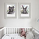 Cute bunny and a fox cub, illustration in the nursery 2 pcs. Pictures. Kat_Fray. Ярмарка Мастеров.  Фото №5