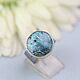 Ring with blue opal. Silver, Rings, Moscow,  Фото №1