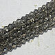 Biconuses 3 mm 60 pcs on a thread Gray, Beads1, Solikamsk,  Фото №1