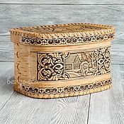 Для дома и интерьера handmade. Livemaster - original item Birch bark box on the hinge 