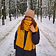 Большой жёлтый шарф с аранами, Шарфы, Минск,  Фото №1