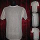 100% linen.T-shirt 'Chalk Mesh' with shirt sleeve. T-shirts and undershirts for men. Exclusive linen jersey from Elena. Online shopping on My Livemaster.  Фото №2