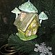 Ватная елочная  игрушка ручной работы  "Домик   гномика". Елочные игрушки. DIY-Christmas toys. Интернет-магазин Ярмарка Мастеров.  Фото №2