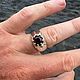 Кольцо серебро с натуральным гранатом 2.78 кт. Кольца. Kossgems. Ярмарка Мастеров.  Фото №6