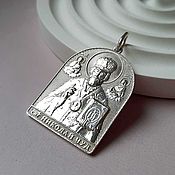 Украшения handmade. Livemaster - original item Body icon of St. Nicholas the Wonderworker made of silver (I1). Handmade.