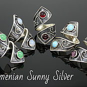 Украшения handmade. Livemaster - original item Sapir spiral ring made of 925 sterling silver with stones (VIDEO) GR0002. Handmade.