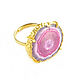 Order Ring with pink quartz large ring with a stone, 'fortune'. Irina Moro. Livemaster. . Rings Фото №3