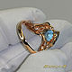 Ring 'Heart in Hands' gold 585, topaz, diamonds. VIDEO. Rings. MaksimJewelryStudio. My Livemaster. Фото №5