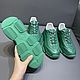 Sneakers made of genuine ostrich leather, in green!. Sneakers. SHOES&BAGS. My Livemaster. Фото №4