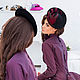 Order Evening Catherine bonnet with spiral. Color: black/wine. Exclusive HATS. LANA ANISIMOVA.. Livemaster. . Hats1 Фото №3