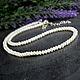 Natural White Pearl Beads Choker Shape Rondel. Beads2. naturalkavni. My Livemaster. Фото №6
