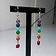 Chakra earrings with natural rainbow stones for harmony of soul and body. Earrings. milo-svehi-mag (milo-svehi-mag). Online shopping on My Livemaster.  Фото №2