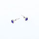 Stud EARRINGS Square with Charoite. Silver Miniature Earrings. Stud earrings. ARIEL - MOSAIC. Online shopping on My Livemaster.  Фото №2