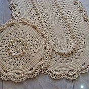 Для дома и интерьера handmade. Livemaster - original item Rug round bedside knit Elegant baby. Handmade.