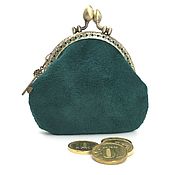 Сумки и аксессуары handmade. Livemaster - original item In stock! Wallet-coin suede Moray on the clasp. Handmade.