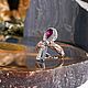 Кольцо "Анкх" с рубином и бриллиантами в золоте 585, Кольца, Москва,  Фото №1