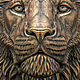 Escultura de León cabeza de animal retrato, imitación de bronce. Sculpture. VoronFab Sculpture workshop. Интернет-магазин Ярмарка Мастеров.  Фото №2