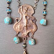 Винтаж handmade. Livemaster - original item Vintage Czech necklace in the style of Art Nouveau. Handmade.