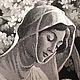 Винтаж: Старинный гобелен картина Vierge et anges шёлк Францияя. Картины винтажные. Антиквариат и винтаж из Франции. Ярмарка Мастеров.  Фото №7