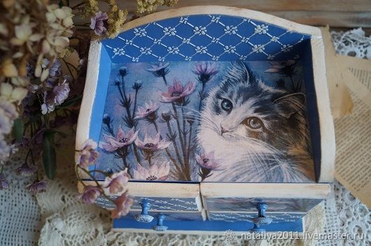 Mini-chest of drawers 'Cute Kitty', Mini Dressers, Ruza,  Фото №1