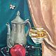 Oil painting.Still life with dishes, Pictures, Zhukovsky,  Фото №1