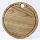 Round oak cutting Board. D 25cm. Color 'walnut', Utensils, Moscow,  Фото №1