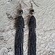 Beaded earrings with hematite silver. Tassel earrings. Diamant of Happiness. Online shopping on My Livemaster.  Фото №2