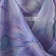 Scarf lavender, 170h80 cm, free painting on crepe-chiffon. Scarves. arkensoie Silkyway. My Livemaster. Фото №5