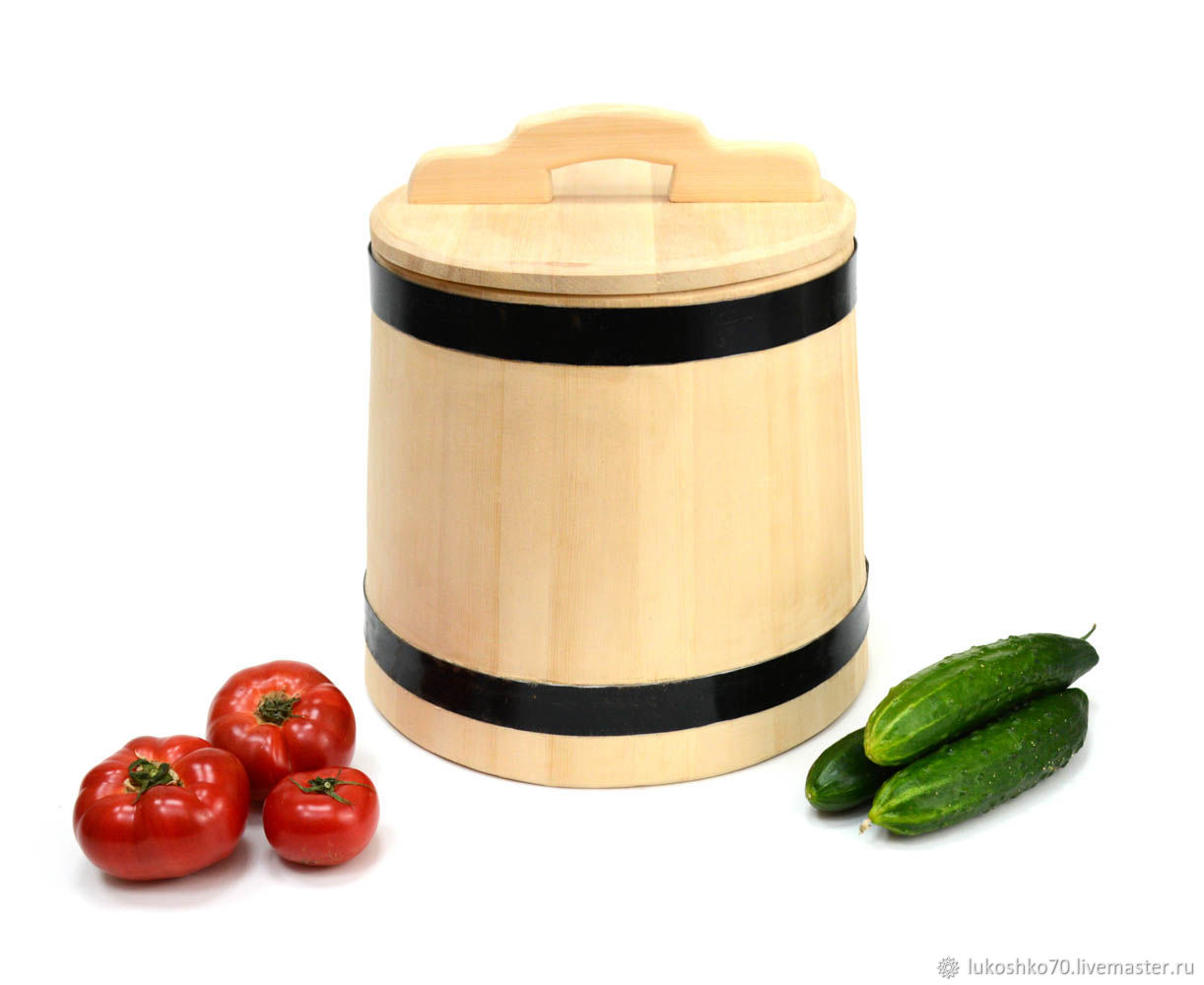 Cedar tub for salting 15 liters. Barrel for pickles. Art.17003, Barrels and tubs, Tomsk,  Фото №1