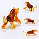 Collectible micro figurine made of colored glass of the Amur Tiger, Miniature figurines, Moscow,  Фото №1