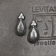 Серьги Капли. Серьги классические. LEVITAN jewellery. Интернет-магазин Ярмарка Мастеров.  Фото №2