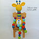 The giraffe Is knitted with hand-beads and rattle. Teethers and rattles. Zzabava. My Livemaster. Фото №5