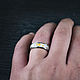 Titanium ring with gold-veined caholong. Rings. asgdesign. My Livemaster. Фото №5