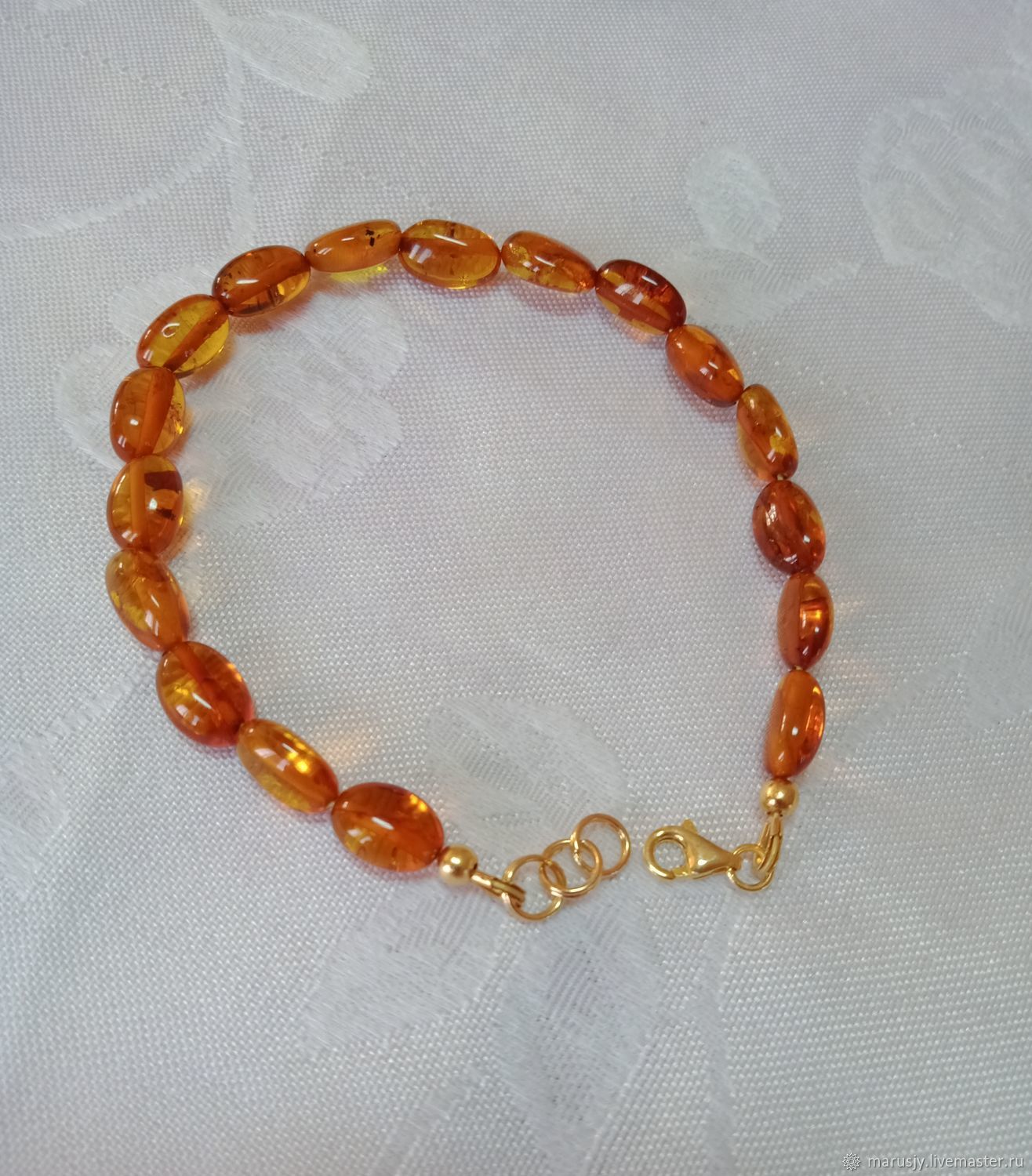 Natural amber bracelet (Baltic States), Bead bracelet, Sergiev Posad,  Фото №1