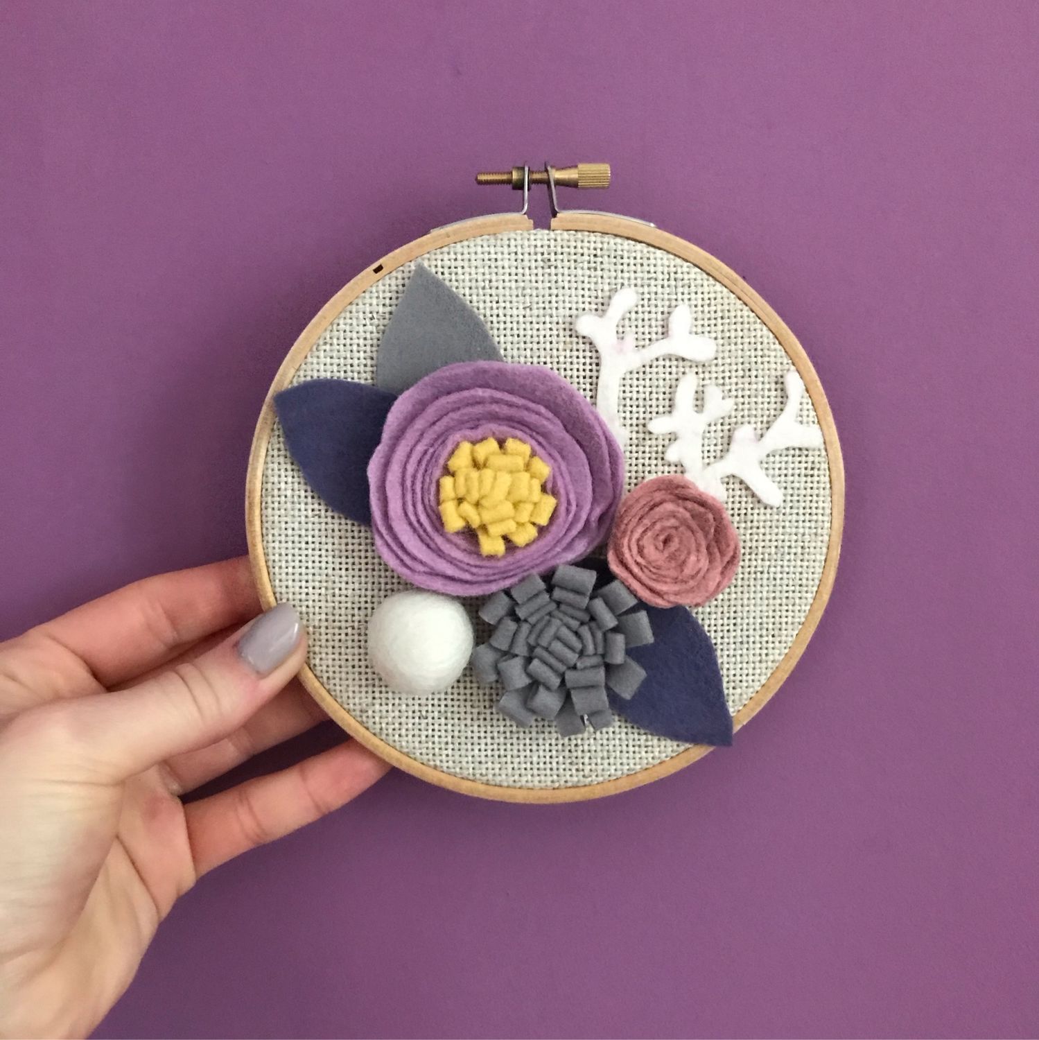 Панно цветы из фетра в интернет-магазине на Ярмарке Мастеров | Картины ...