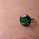 комплект из полимерной глины, кулон, кольцо,серьги, зеленый комплект,зеленый кулон, зеленое кольцо, перламутр, эпоксидная смола, красивое украшение, украшение ручной работы