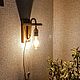 Настенный светильник с лампочкой Эдисона/ бра с переключателем. Настенные светильники. AG Home Decor. Ярмарка Мастеров.  Фото №4