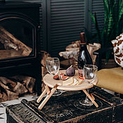Для дома и интерьера handmade. Livemaster - original item Wine table with folding legs made of Siberian Cedar #VN2. Handmade.