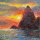  ' Sunset on the sea' miniature in oil, Pictures, Ekaterinburg,  Фото №1