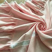 Для дома и интерьера handmade. Livemaster - original item Linen tablecloth with flounce and earrings 