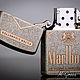 Зажигалка Zorro с гравировкой Пачка Marlboro. Зажигалки. Маргарита Гроза (мастер). Интернет-магазин Ярмарка Мастеров.  Фото №2