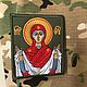 Нашивка на липучке Богородица. Нашивки. Студия Машинной вышивки AngelIaArts. Ярмарка Мастеров.  Фото №14